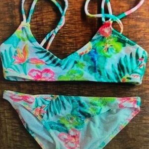Tropical Floral Kids Swim Set